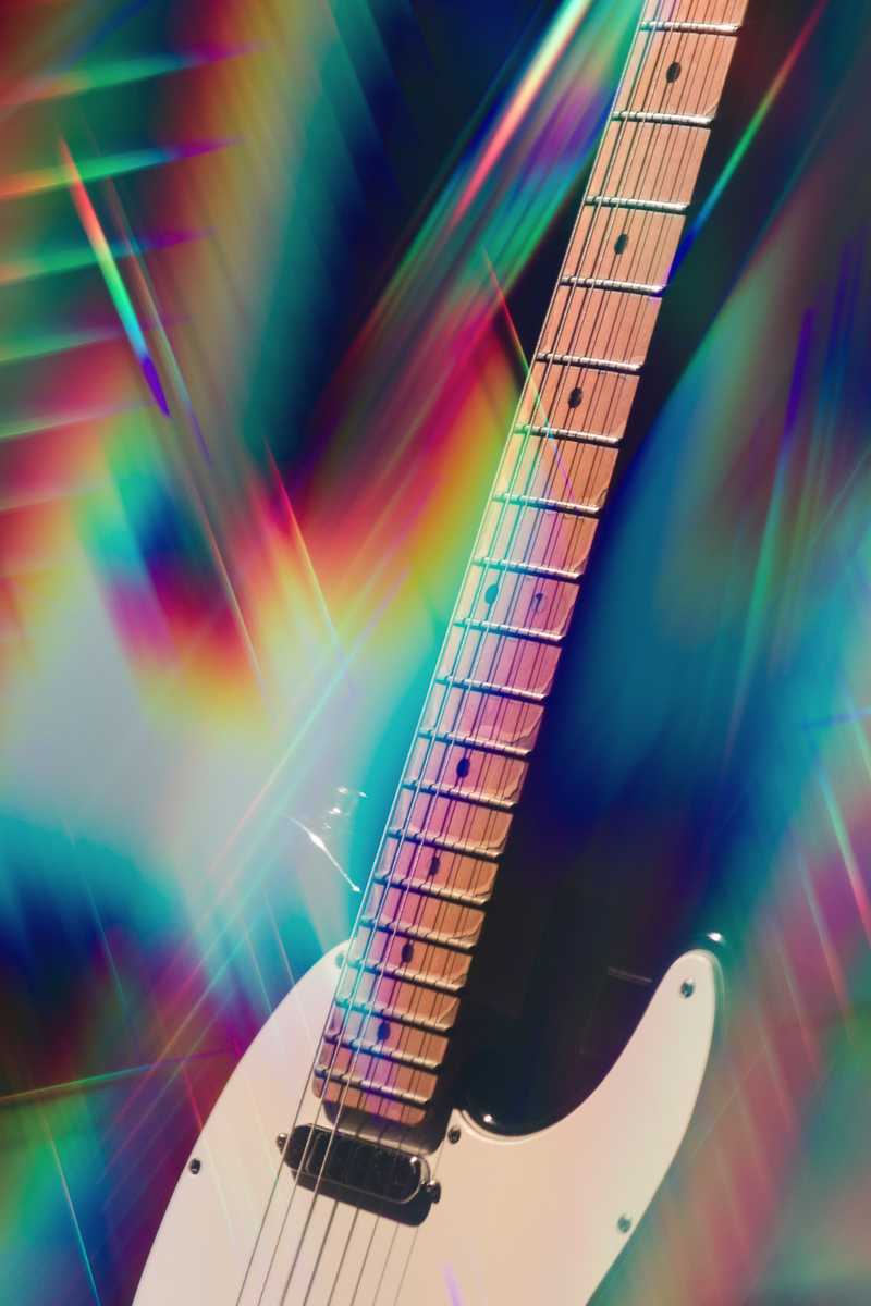 Experimental Photo of my guitar taken with the Lensbaby Omni Creative Filter System
