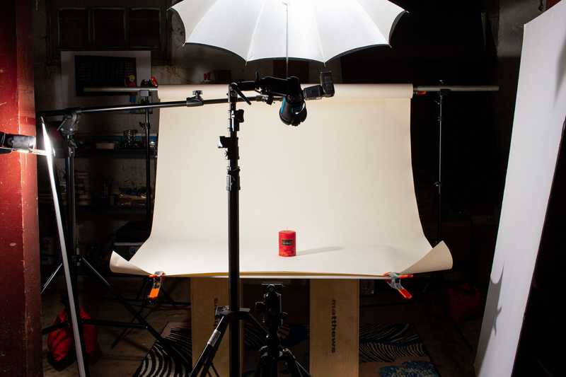Setup photo while shooting product photos for Alchemy Candles